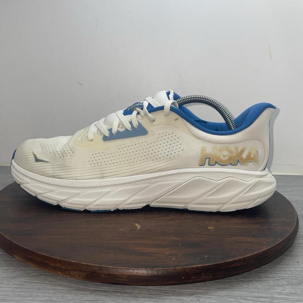 Hoka One One Arahi 7 1147850-FTG White Gold Running Sneaker Men's Size 10 D